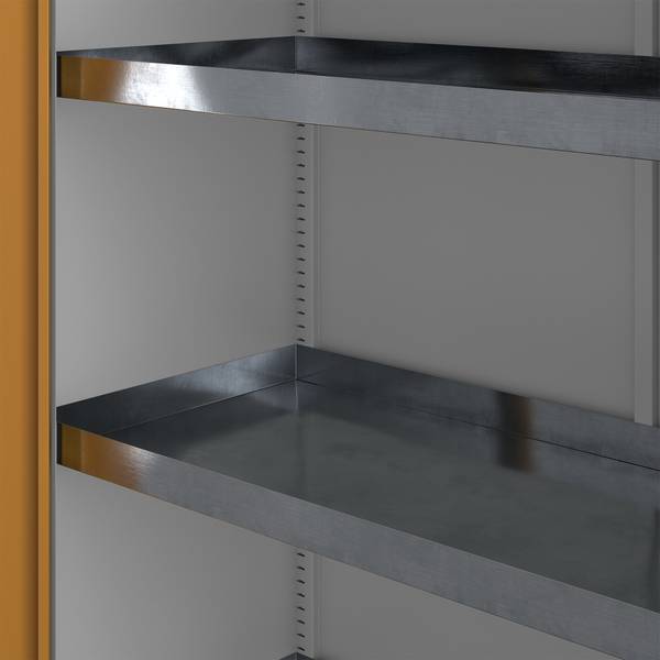 Chemikalienschrank PETER Grau - Gelb - Metall - 50 x 185 x 40 cm