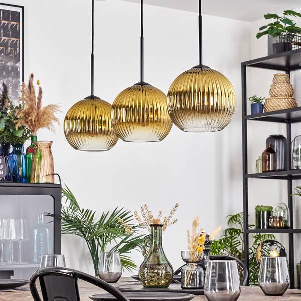 Pendelleuchte Cesaro Gold - Metall - 8 x 120 x 70 cm