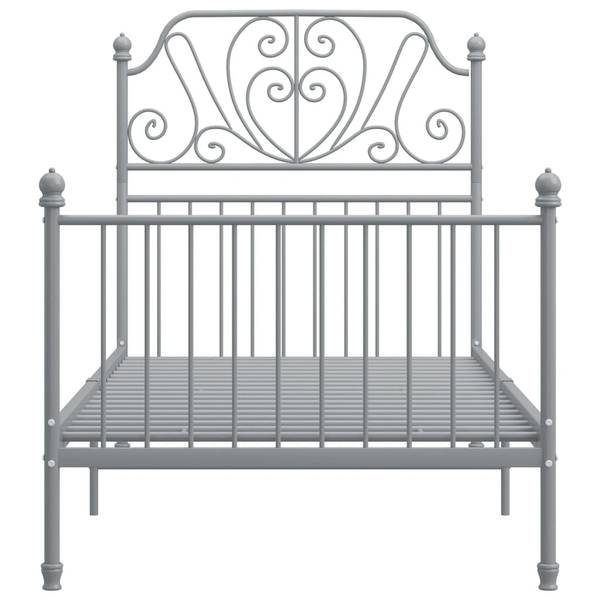 Cadre de lit 3009310 Gris - Largeur : 104 cm
