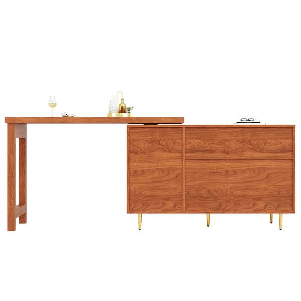 Esstisch lelantos Ⅰ Braun - Holzwerkstoff - 80 x 76 x 187 cm
