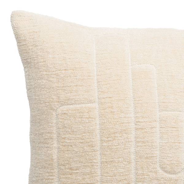 Zierkissen Sjoa Weiß - Textil - 40 x 1 x 60 cm