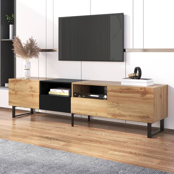 TV-Lowboard NaturEve Ⅱ Beige - Stahl - 190 x 48 x 38 cm