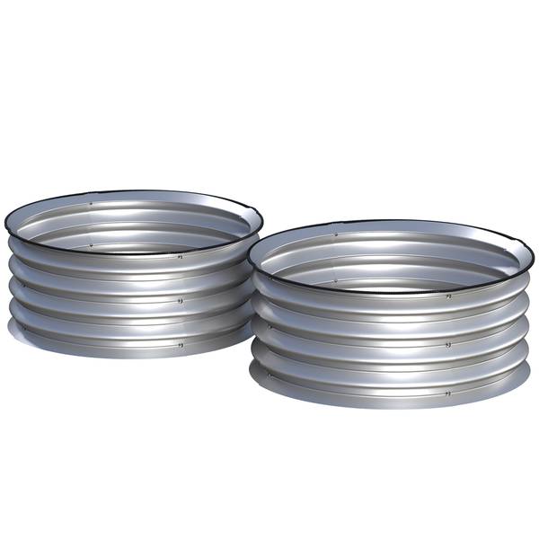 Hochbeet 845-979V00SR Silber - Metall - 60 x 30 x 60 cm