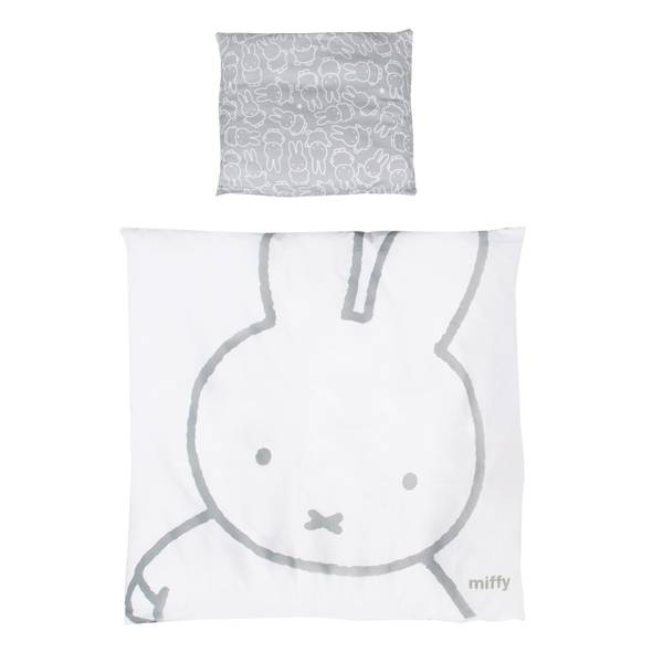 Berceau à bascule Set miffy® Blanc - Bois manufacturé - 53 x 150 x 104 cm