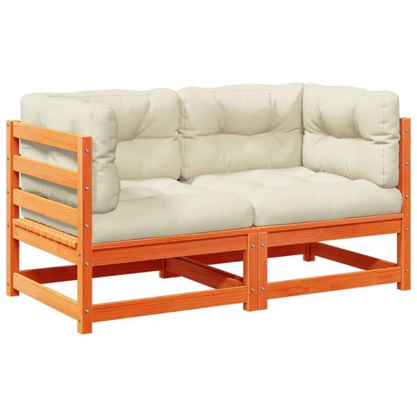 Loungeset 3042274-2 set van 2 bruin - grenenhout - 70 x 67 x 70 cm