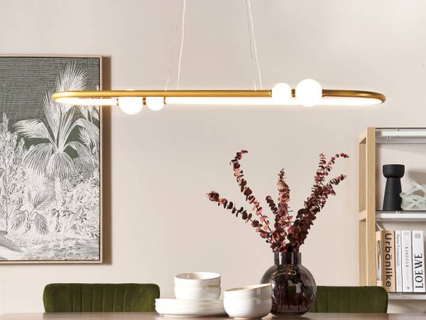 Pendelleuchten FEALE Gold - Weiß - Metall - 105 x 160 x 22 cm