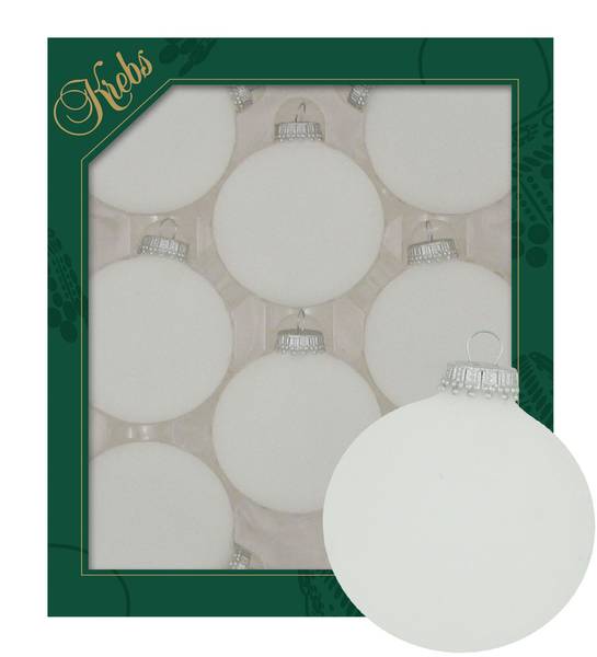 Weihnachtskugeln uni 8er-Set Glas - 7 x 7 x 7 cm