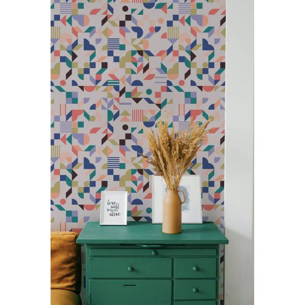 Papier peint  Moncloa Blanc 525 x Blanc - Largeur : 525 cm