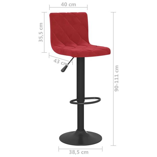 Barhocker 3007077 2er Set Rotbraun