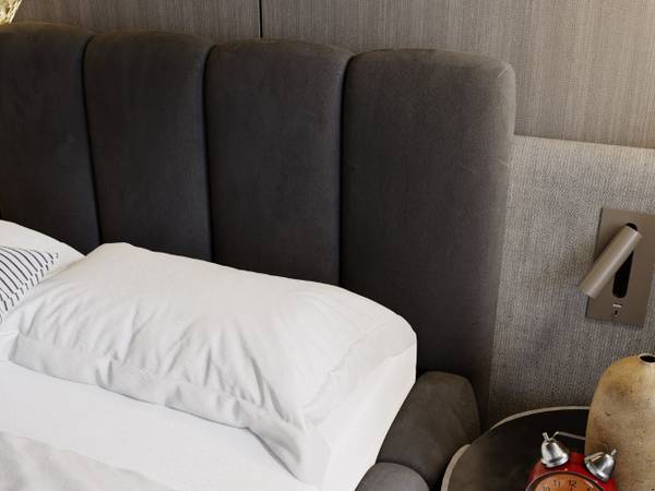 Polsterbett CLOUD Dunkelgrau