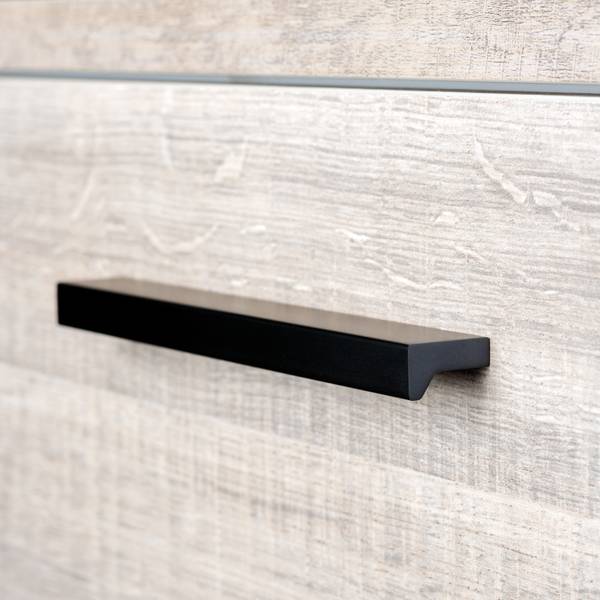 Möbelgriff Xirivella 5er-Set Schwarz - Metall - 1 x 2 x 16 cm