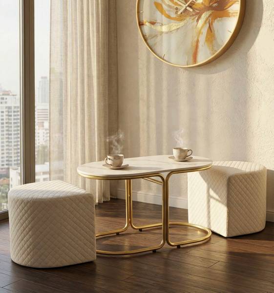 Couchtisch Relax Metall - 79 x 44 x 79 cm