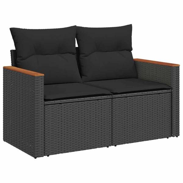 Salon de jardin 3036562-5 (lot de 5) Noir - Acacia - Acier - 62 x 69 x 62 cm