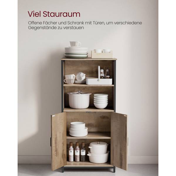 Armoire de cuisine Paris Marron - Bois manufacturé - 60 x 125 x 35 cm