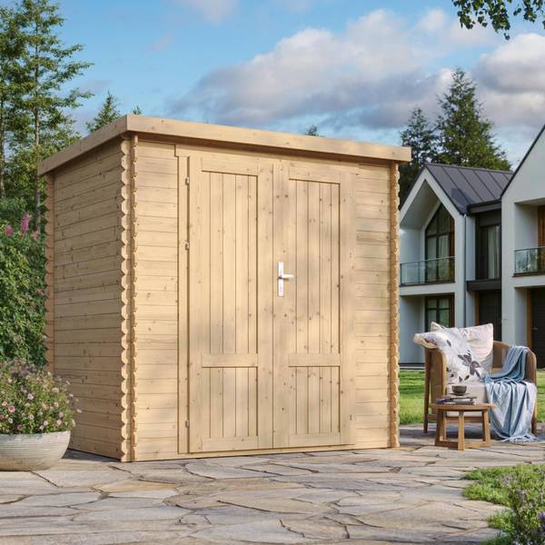 Gartenhaus M311F1+G Beige - Fichte - 188 x 206 x 118 cm