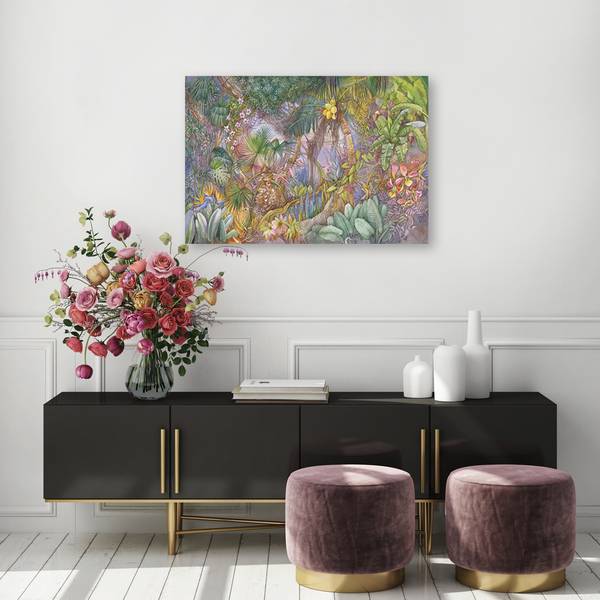 Wandbild tiefer dschungel 90 x 60 cm