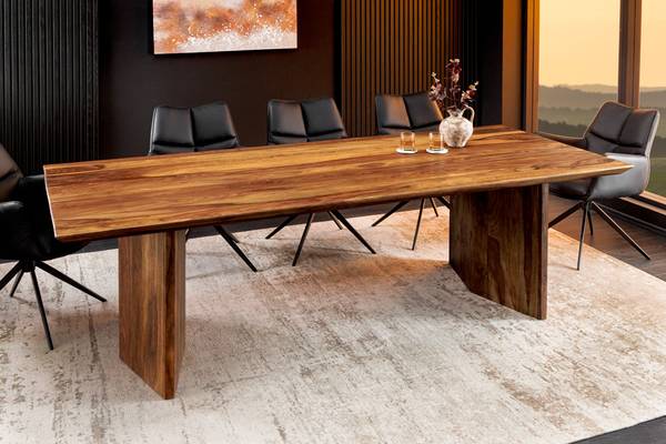 Esstisch DIAMOND Braun - Sheesham - 240 x 76 x 100 cm