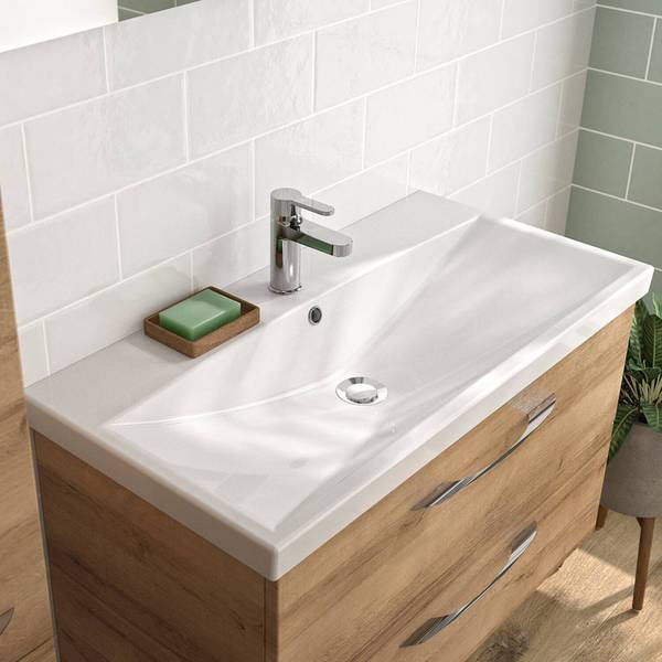 Waschtisch VILLATORO-66-31 Braun - Holzwerkstoff - 90 x 53 x 45 cm