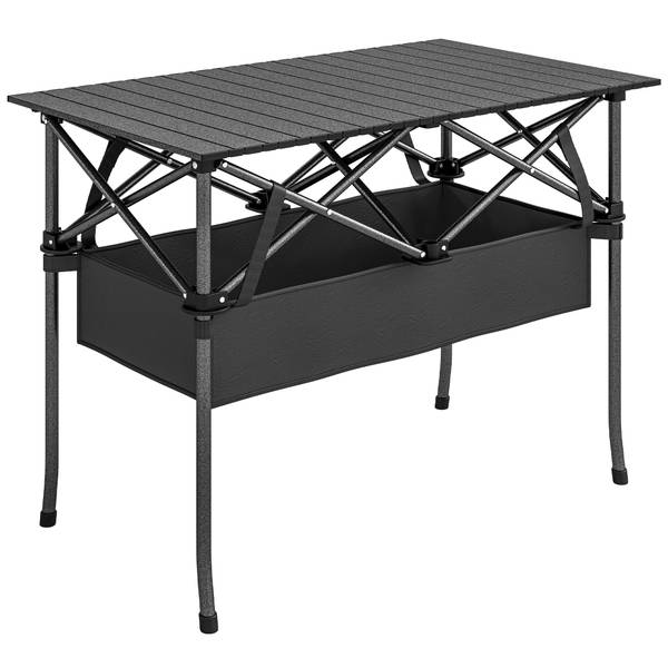 Campingtisch A20-619V00BK Schwarz - Metall - 55 x 68 x 93 cm