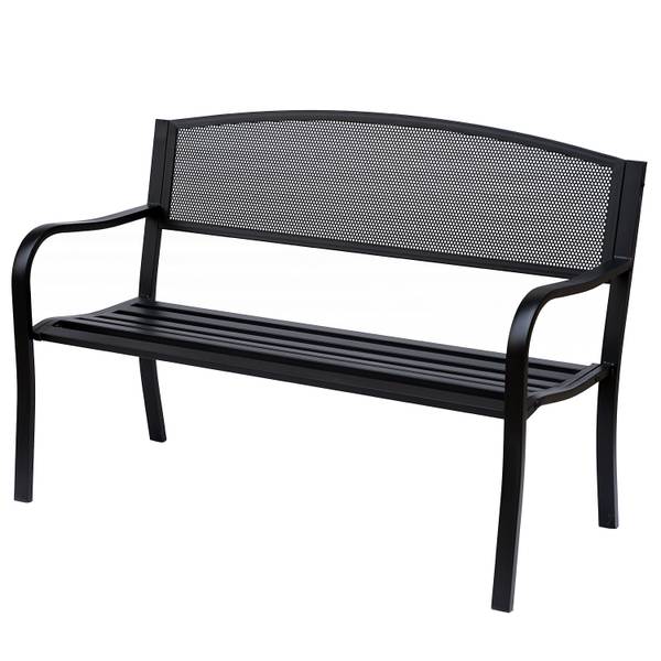 Gartenbank 84B-182BK Braun - Metall - 60 x 87 x 127 cm