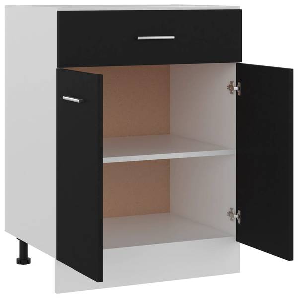 Unterschrank 3016496_deb1 Schwarz - Holzwerkstoff - 60 x 82 x 46 cm
