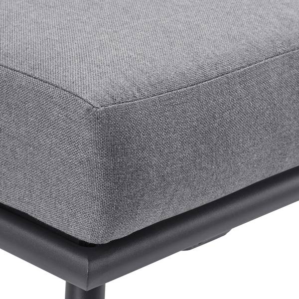 Dining-Loungeset CAMILLA Grau - Glas - Metall - Textil - 203 x 252 cm