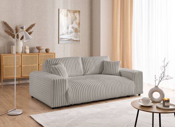 Sofa 3 Sitzer Mollis Hellgrau
