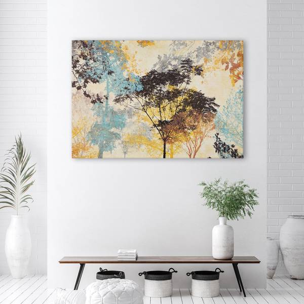 Wandbild bäume abstraktion 120 x 80 cm