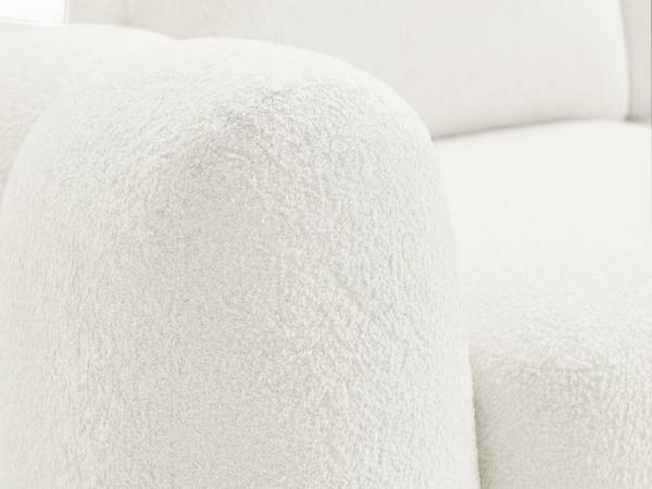 Ecksofa AVELIN Creme - Ecke davorstehend links