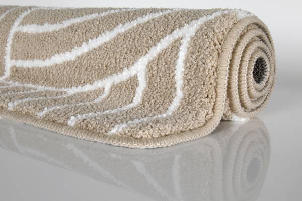 Badteppich Hilda Beige - Polyester - 70 x 2 x 120 cm