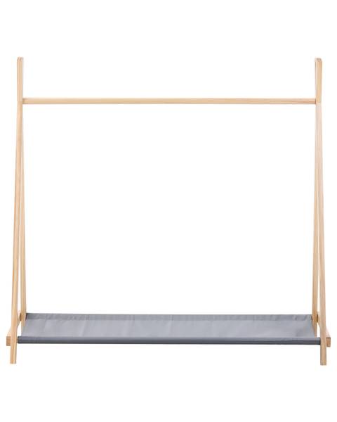 Kledingstandaard CREE bruin - grijs - massief hout - 108 x 103 x 43 cm