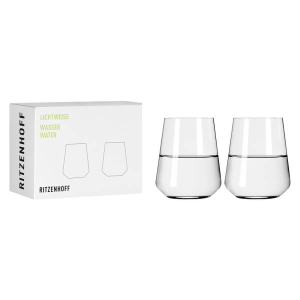 Wasserglas Lichtweiss Julie #1 (2er-Set) Kristallglas - 10 x 11 x 10 cm