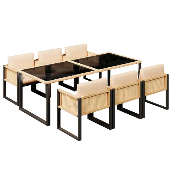 Garten-Essgruppe  Phanes 7-tlg Braun - Kastanienbraun - Khaki