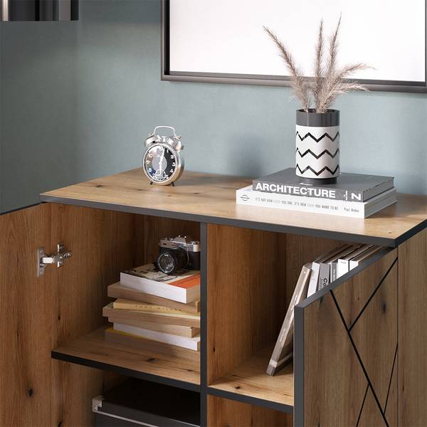 Kommode Hatto 40524 Braun - Holzwerkstoff - 84 x 81 x 40 cm