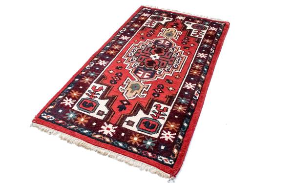 Orientteppich Oriental Rot - Wolle - 90 x 1 x 160 cm
