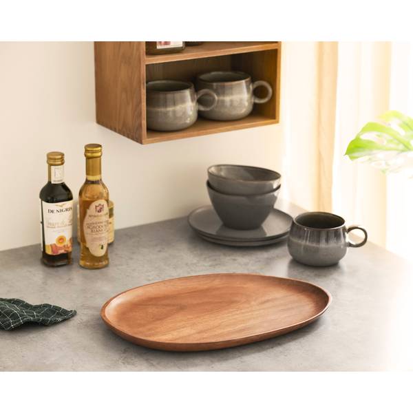 Tablett 131282 Braun - Massivholz - 28 x 3 x 40 cm