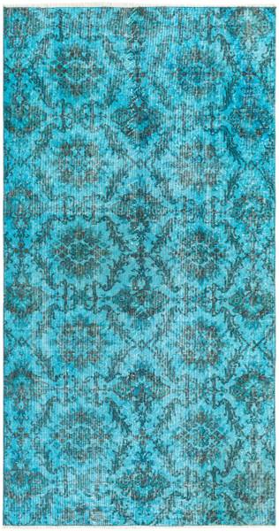 Vloerkleed Ultra Vintage DCCXII turquoise - wol - 109 x 1 x 203 cm