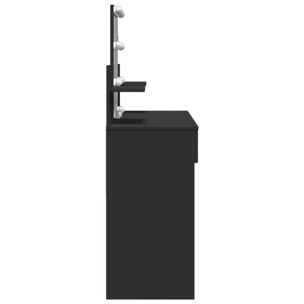 LED-Schminktisch XT5391 Schwarz - Holzwerkstoff - 40 x 130 x 100 cm