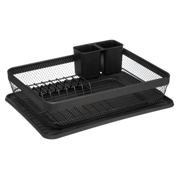 Abtropffläche mit Tablett MAYAJ Schwarz - Metall - 31 x 12 x 43 cm