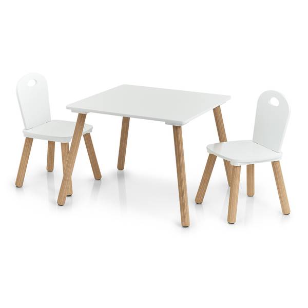 Kinder-Sitzgarnitur "Scandi", 3-tlg Weiß - Holzwerkstoff - 55 x 55 x 1 cm