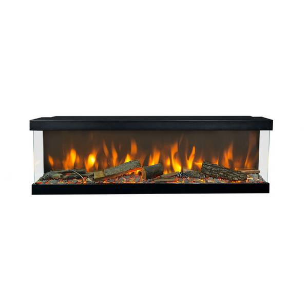 Elektrokamin Levico 120 Schwarz - Metall - 127 x 41 x 25 cm