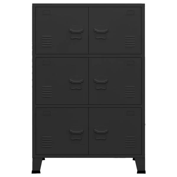 Aufbewahrungsschrank 3000144 Schwarz - Höhe: 115 cm