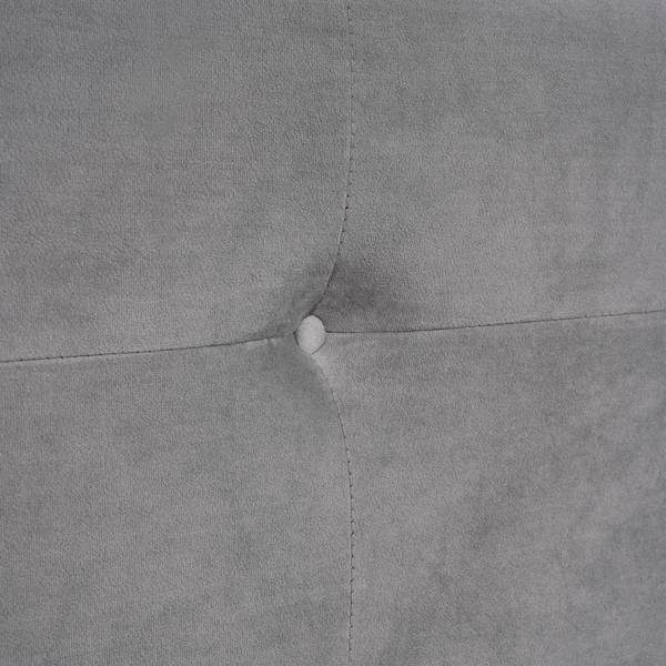 Polsterbett Apollo Ⅲ Grau - Polyester - Samt - Kiefer - Stahl - 149 x 106 x 210 cm