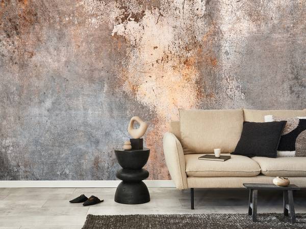 Fotobehang Abstractie Beton Koper 450 x 315 x 315 cm
