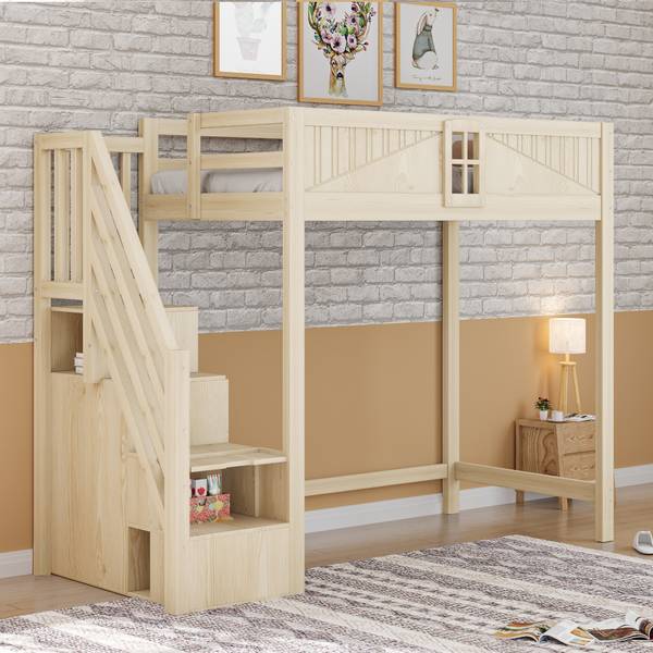 Hochbett  K-1561 Holz