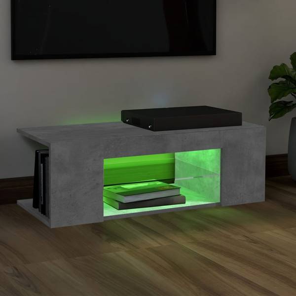 TV-Schrank mit LED-Leuchten D699 Steingrau