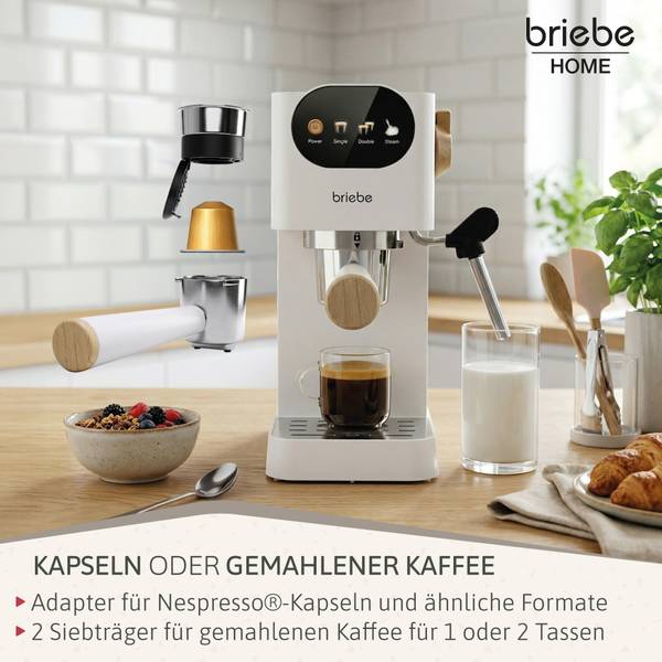 Kaffeemaschine Nordic EC1180WHT Weiß
