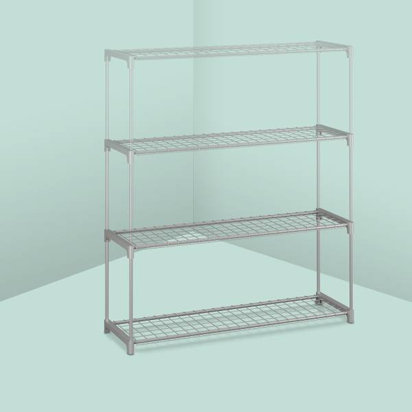 Plantenrek binnen 174 cm grijs - staal - 91 x 174 x 28 cm