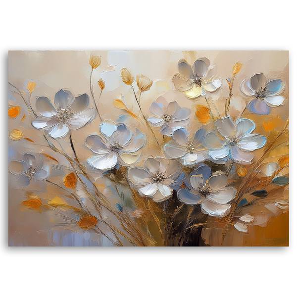 Wandbild gemalter blumenstrauß kaufen