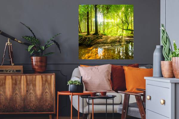 WANDTATTOO Wald Grün - Polypropylen - 50 x 50 x 1 cm